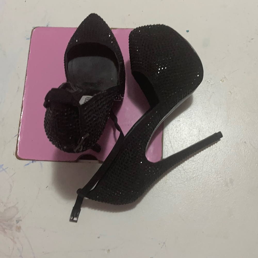Black studded heels